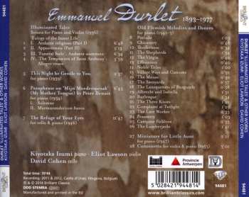 CD Emmanuel Durlet: Illuminated Tales, The Refuge Of Your Eyes, Music For Solo Piano