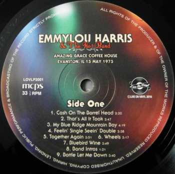 LP Emmylou Harris: Amazing Grace Coffee House Evanston, IL 15 May 1975