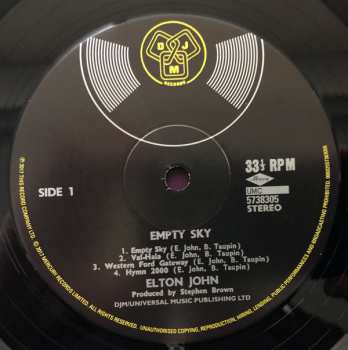 LP Elton John: Empty Sky