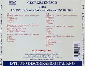 2CD George Enescu: Complete Sonatas And Partitas For Solo Violin BWV 1001/1006