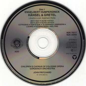 2CD Ileana Cotrubas: Hansel And Gretel 