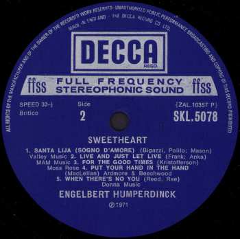LP Engelbert Humperdinck: Sweetheart