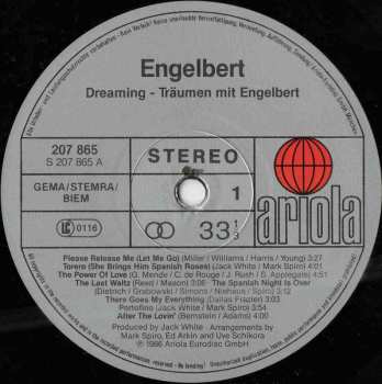 LP Engelbert Humperdinck: Träumen Mit Engelbert