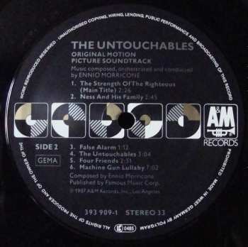 LP Ennio Morricone: The Untouchables (Original Motion Picture Soundtrack)