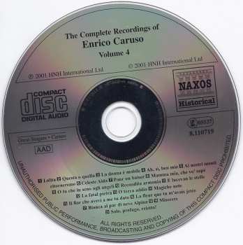 CD Enrico Caruso: The Complete Recordings Volume 4