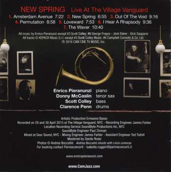 CD Enrico Pieranunzi Quartet: New Spring (Live At The Village Vanguard)