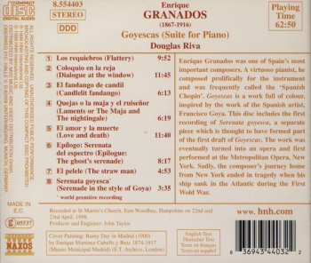 CD Enrique Granados: Goyescas (Suite For Piano)