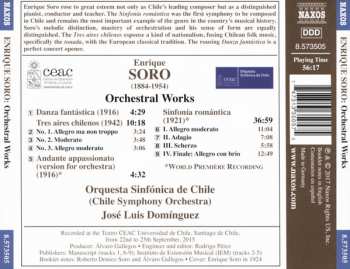 CD Enrique Soro: Sinfonía Romántica - Danza Fantástica - Tres Aires Chilenos - Andante Appassionato