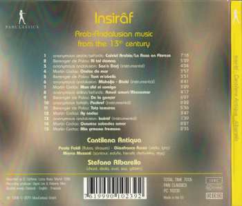 CD Ensemble Cantilena Antiqua: Insirâf (Arab-Andalusian Music From The 13th Century)
