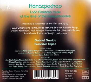 CD Ensemble Elyma: Hanacpachap: Latin-American Music At The Time Of The Conquistadores