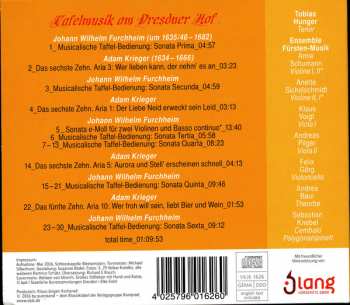 CD Tobias Hunger: Tafelmusik Am Dresdener Hof