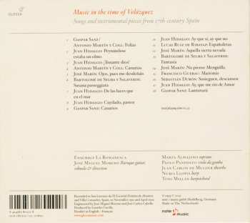 CD José Miguel Moreno: Music In The Time Of Velázquez - Songs And Instrumental Pieces From 17th-century Spain