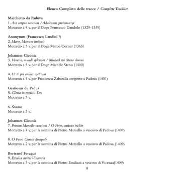 CD Ensemble Oktoechos: Venetia Mundi Splendor: Musica E Politica A Venezia  Tra Medioevo E Umanesimo