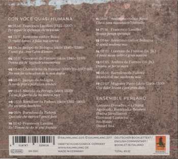 CD Ensemble Perlaro: Con Voce Quasi Humana