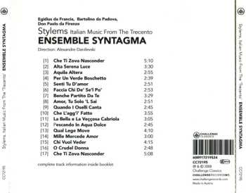 CD Ensemble Syntagma: Stylems, Italian Music From The Trecento