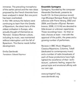 CD Ensemble Syntagma: Stylems, Italian Music From The Trecento