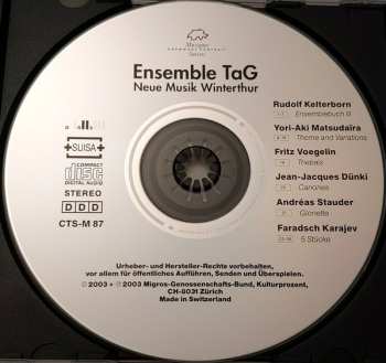 CD Ensemble TaG: Neue Musik Winterthur