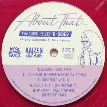 LP Barry "Epoch" Topping: About That... Paradise Killer B-Sides LTD | CLR