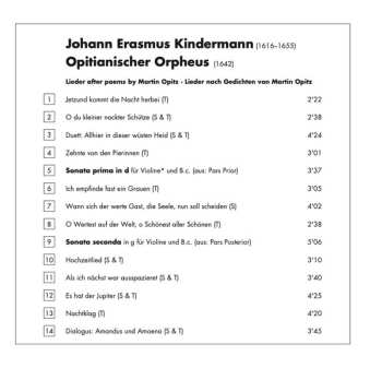 CD Jan Kobow: Opitianischer Orpheus (Lieder Nach Gedichten Von Martin Opitz)
