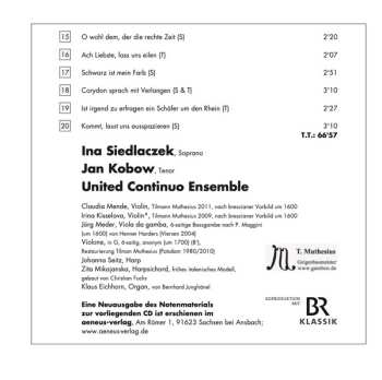 CD Jan Kobow: Opitianischer Orpheus (Lieder Nach Gedichten Von Martin Opitz)