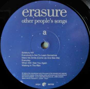 LP Erasure: Other People's Songs LTD