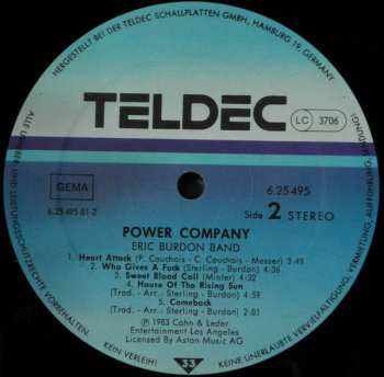 LP Eric Burdon Band: Power Company