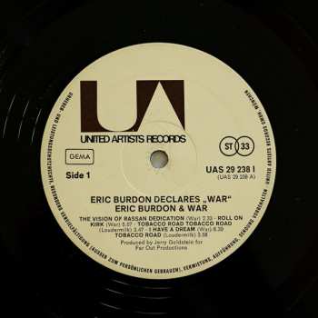 LP Eric Burdon & War: Eric Burdon Declares "War"
