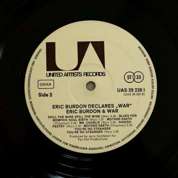 LP Eric Burdon & War: Eric Burdon Declares "War"