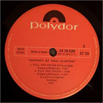 2LP Eric Clapton: History Of Eric Clapton