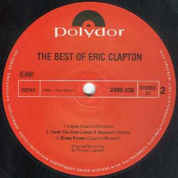 LP Eric Clapton: The Best Of Eric Clapton