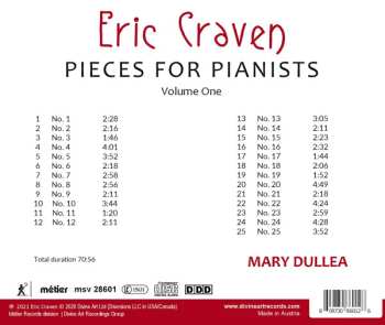 CD Eric Craven: Pieces For Pianists, Volume 1
