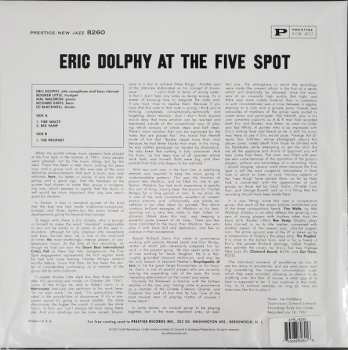 LP Eric Dolphy: At The Five Spot Volume 1. CLR
