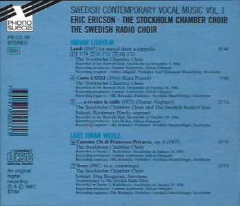 CD Radiokören: Swedish Contemporary Vocal Music Vol. 1