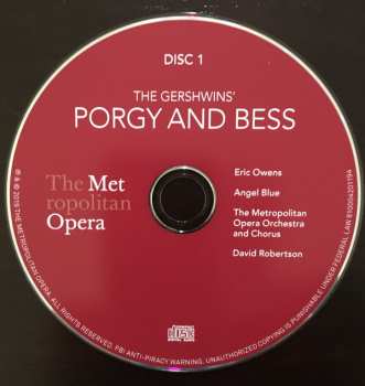 3CD David Robertson: The Gershwin's Porgy And Bess