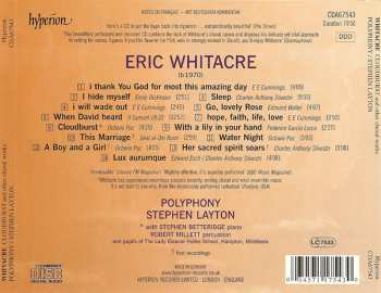 CD Eric Whitacre: Cloudburst And Other Choral Works