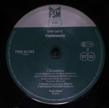 3LP/Doos Erik Satie: Sämtliche Klavierwerke (Für Soloklavier)