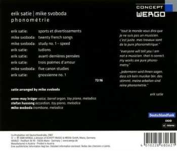 CD Erik Satie: Phonométrie