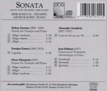 CD Erik Schultz: Sonata Music For Trumpet And Piano