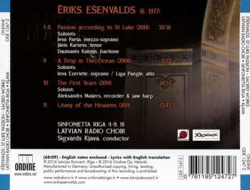 CD Latvian Radio Choir: St. Luke Passion / Sacred Works