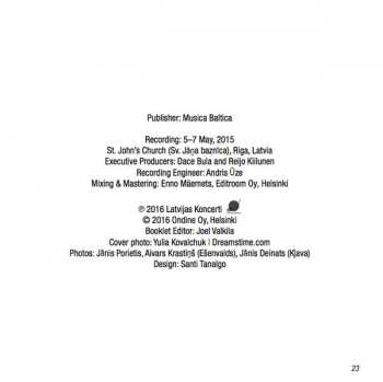CD Latvian Radio Choir: St. Luke Passion / Sacred Works