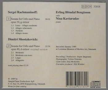 CD Erling Bløndal Bengtsson: Sergei Rachmaninoff & Dimitri Shostakovich - Sonatas For Cello And Piano