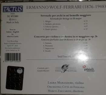 CD Ermanno Wolf-Ferrari: Serenade Per Archi; Concerto Per Violino E Orchestra Op. 26 