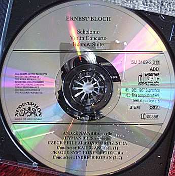 CD Ernest Bloch: Schelomo - Violin Concerto - Hebrew Suite