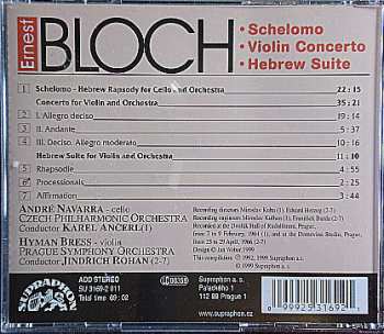 CD Ernest Bloch: Schelomo - Violin Concerto - Hebrew Suite