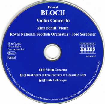CD Jose Serebrier: Violin Concerto, Baal Shem, Suite Hébraïque