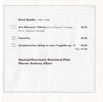 CD Ernst Boehe: Aus Odysseus' Fahrten (Symphonic Poems Vol. 2)