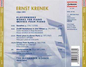 CD Ernst Krenek: Klavierwerke = Works For Piano