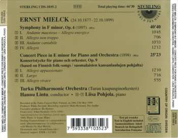 CD Hannu Lintu: Symphony in F Minor, Op. 4 / Concert Piece for Piano And Orchestra, Op. 9 