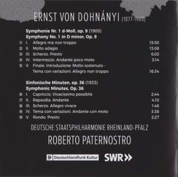 CD Staatsphilharmonie Rheinland-Pfalz: Symphony No. 1 / Symphonic Minutes