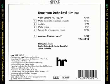 CD Alun Francis: Violin Concerto op.27, American Rhapsody op.47
